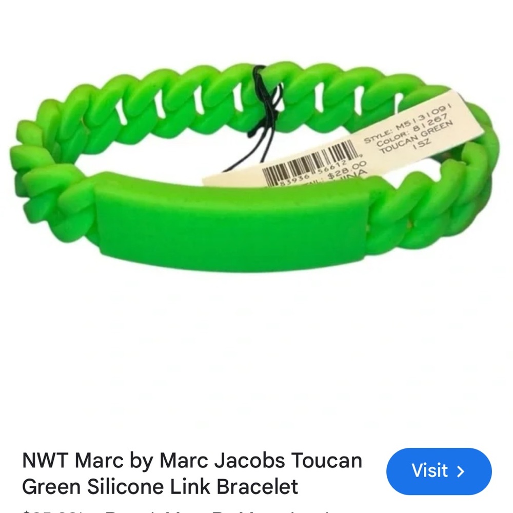 Marc by Marc Jacobs Vibrant Green Silicone Bracelet